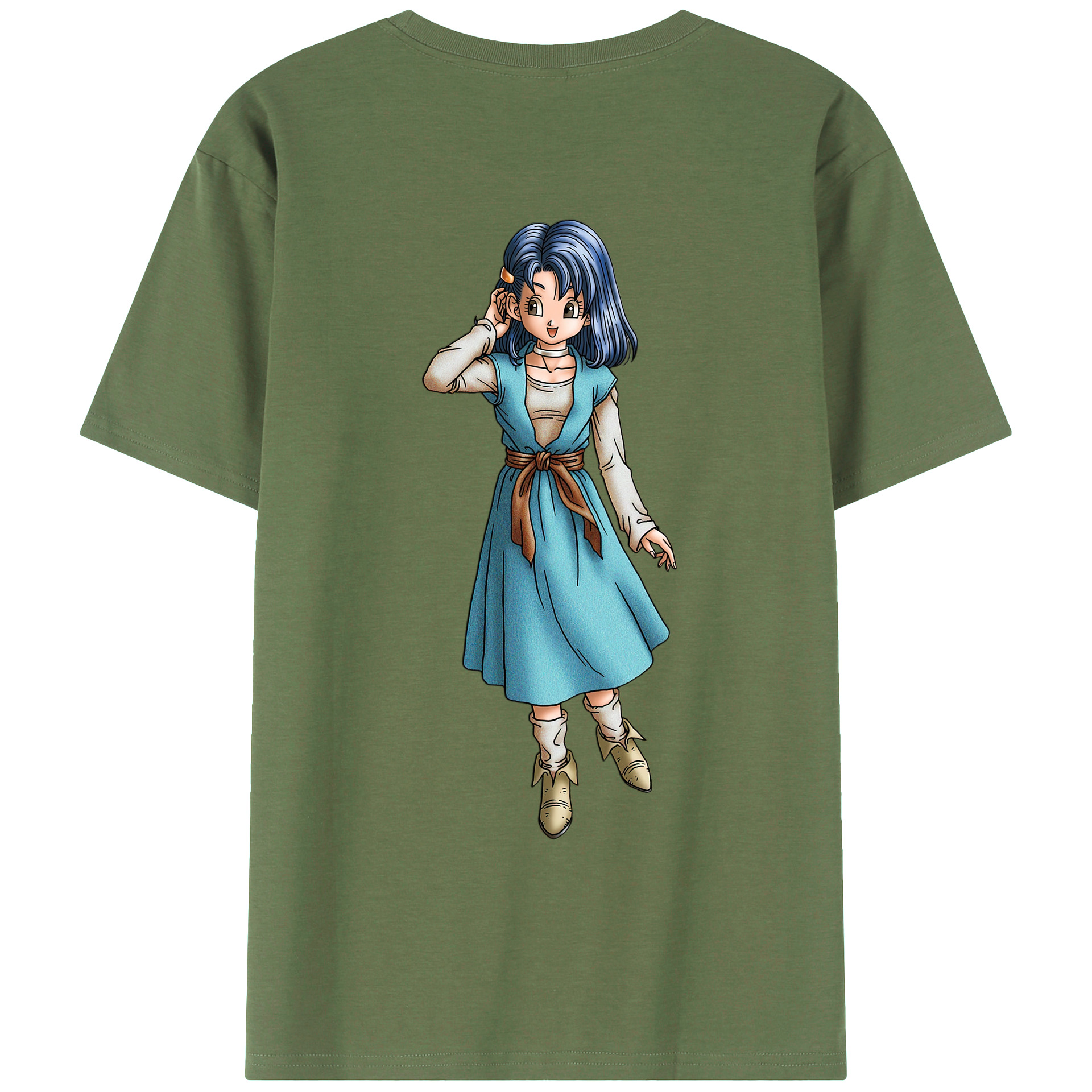 （画像用） ドラゴンクエスト Doragon Kuesuto Dragon Quest 綿100％ メンズ半袖Tシャツ（バックプリント） 通気性